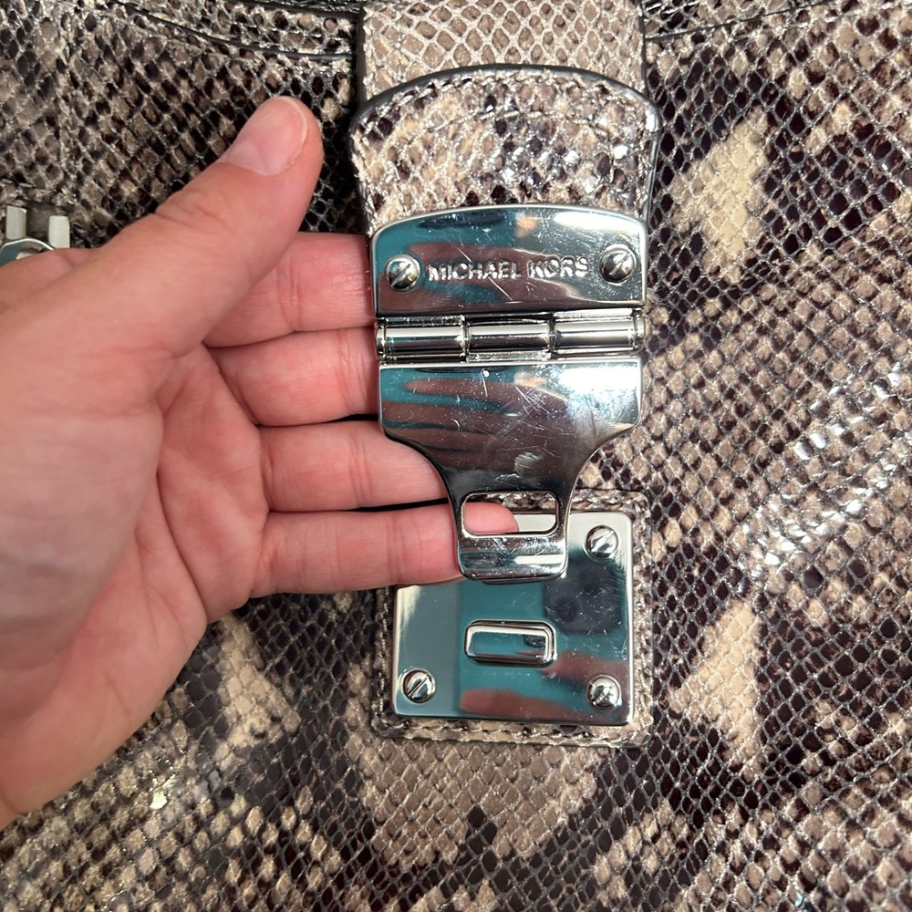 Michael Kors Python Embossed Jenna Tote - image 6